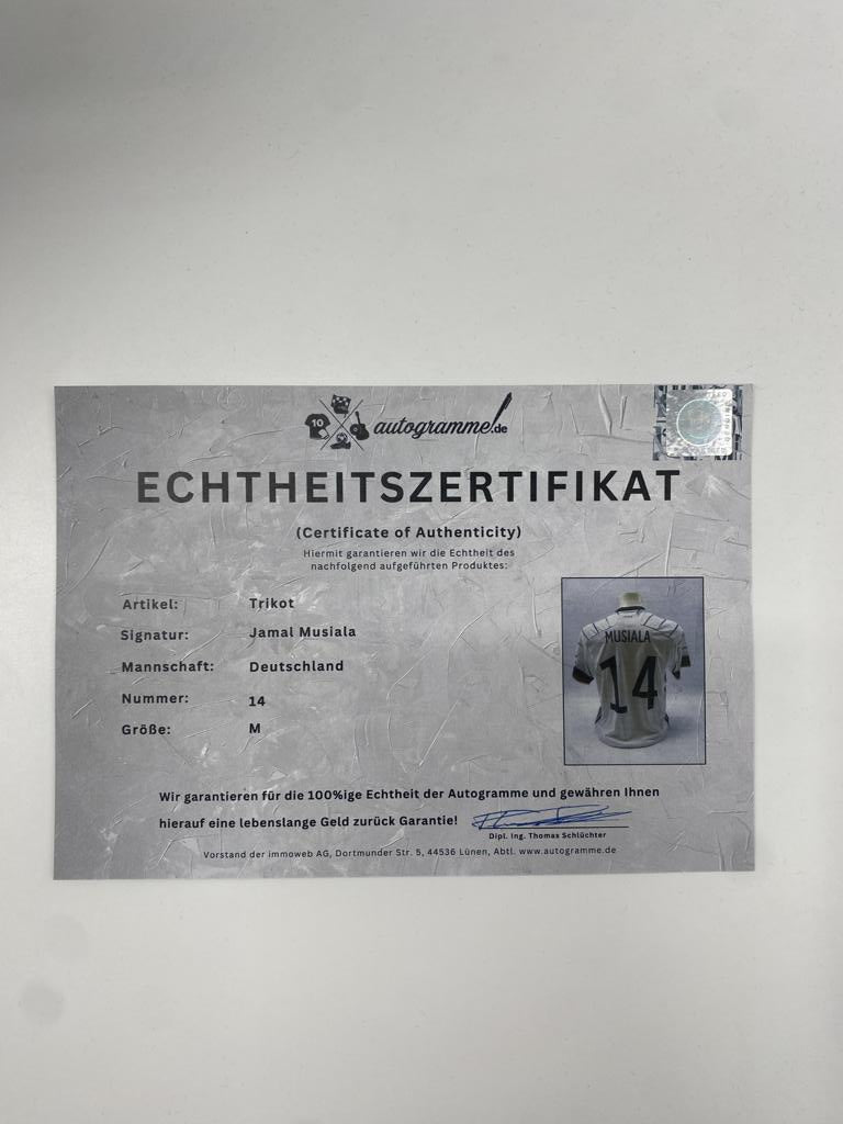 DFB jersey Jamal Musiala signed Adidas COA Germany Autograph M
