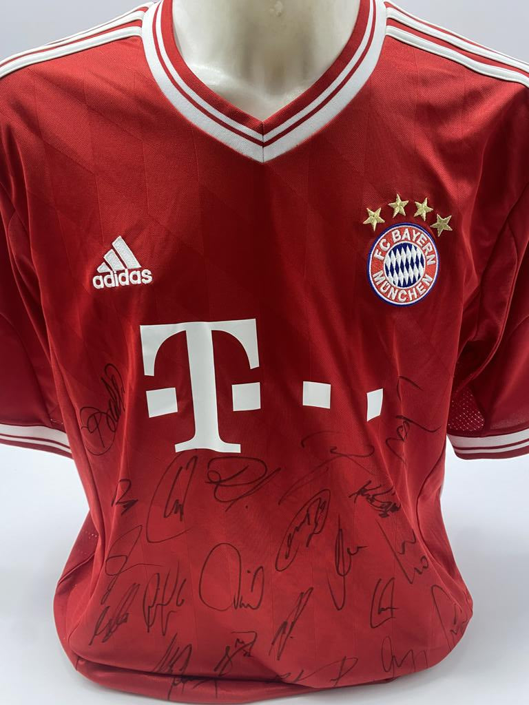 Bayern München Trikot 2013/2014 Teamsigniert Autogramm COA Adidas Fußball XL