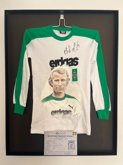 Gladbach Repro Trikot Portrait Berti Vogts handgemalt und signiert S