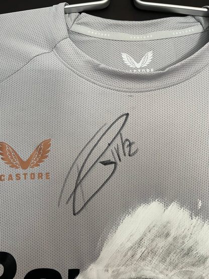 Leverkusen Shirt Portrait Florian Wirtz hand-painted and signed Castore L