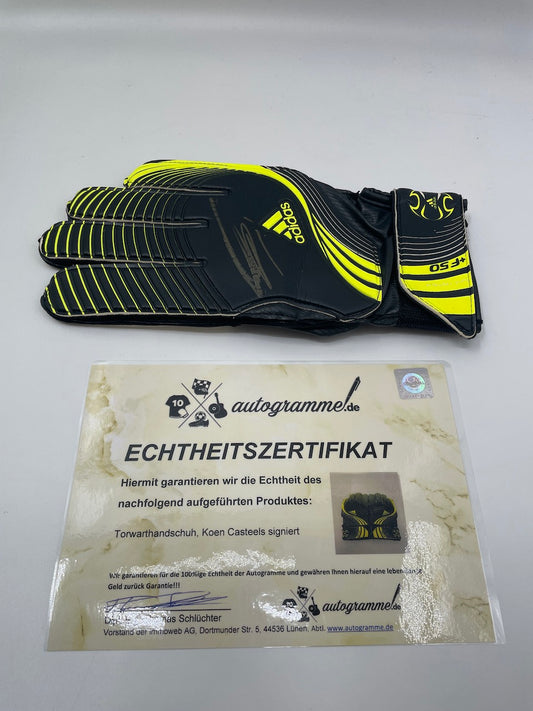 Goalkeeper glove Koen Casteels signed autograph Wolfsburg COA