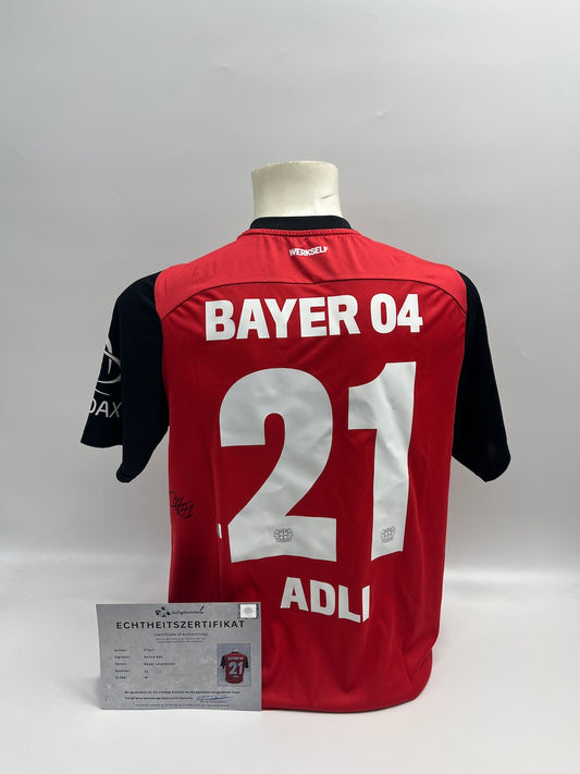 Bayer Leverkusen Trikot Amine Adli signiert Autogramm Bundesliga M