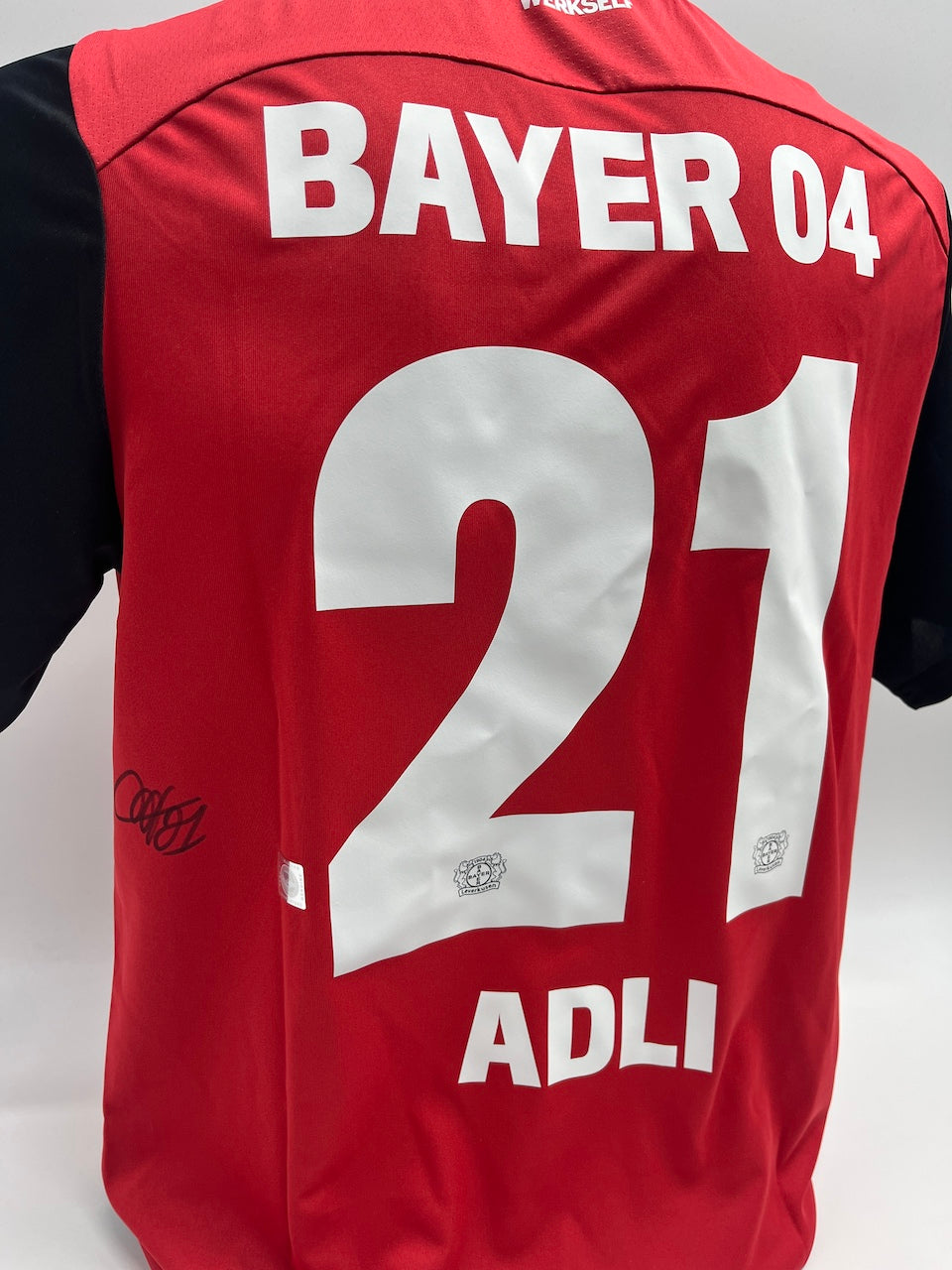 Bayer Leverkusen Trikot Amine Adli signiert Autogramm Bundesliga M