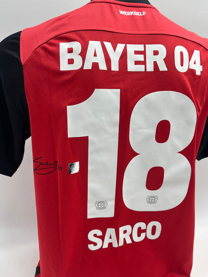 Bayer Leverkusen jersey signed by Alejo Sarco, autographed, Bundesliga M