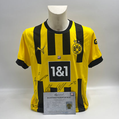 BVB Trikot 2022/2023 Teamsigniert Borussia Dortmund COA Puma Bellingham L