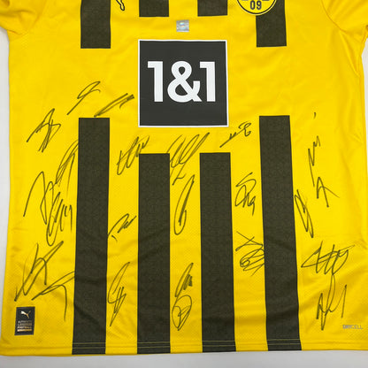 BVB Trikot 2022/2023 Teamsigniert Borussia Dortmund COA Puma Bellingham L