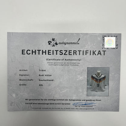 DFB Trikot Rudi Völler signiert Autogramme Adidas COA neu 4XL