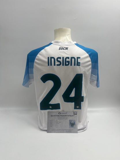 SSC Napoli jersey Lorenzo Insigne signed Italy autograph football XL