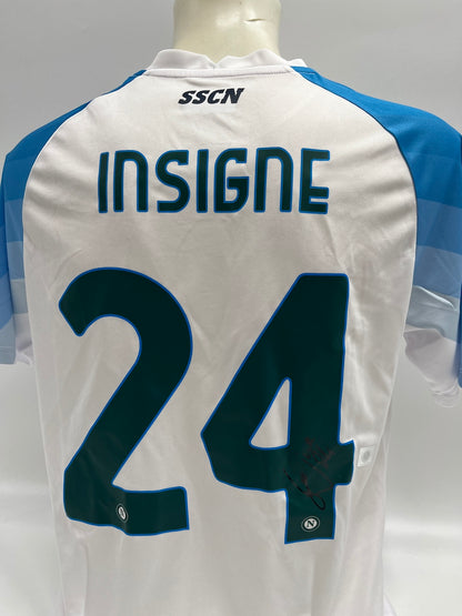 SSC Napoli jersey Lorenzo Insigne signed Italy autograph football XL
