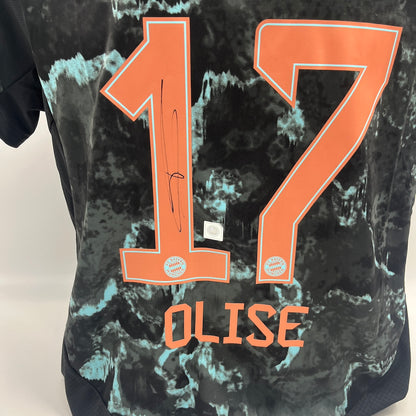 Bayern München Damentrikot Michael Olise signiert Autogramm Adidas COA XL