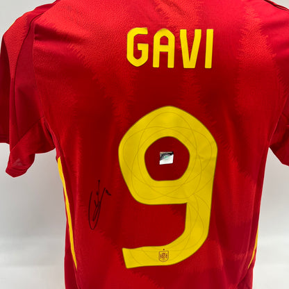 Spanien Authentic-Trikot Gavi signiert COA Autogramm neu M