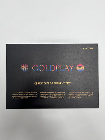 Limitiertes Barcelona x Coldplay Trikot 734/1899 S