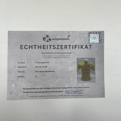 Borussia Dortmund Trainingsshirt Pascal Groß signiert Puma COA  Autogramm S