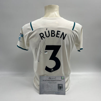Manchester City Damentrikot Ruben Dias signiert Autogramm Puma COA S