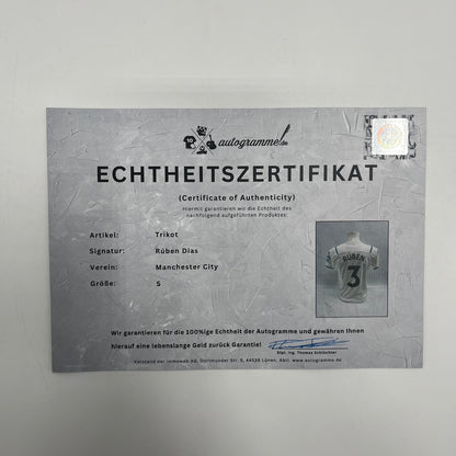 Manchester City Damentrikot Ruben Dias signiert Autogramm Puma COA S