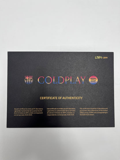 Limited Barcelona x Coldplay jersey 1389/1899 XL