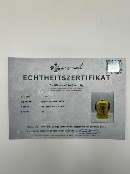 Borussia Dortmund Trikot Nico Schlotterbeck signiert BVB Puma COA XL