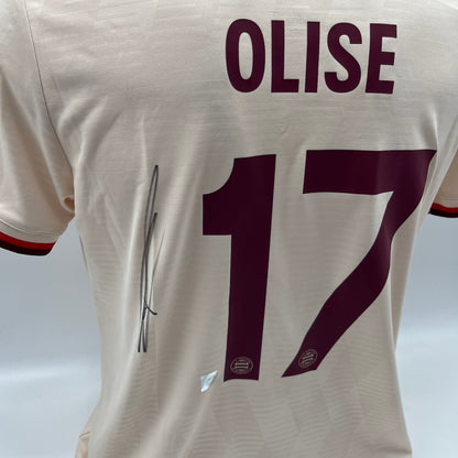 Bayern München Damentrikot Michael Olise signiert Autogramm Adidas COA L
