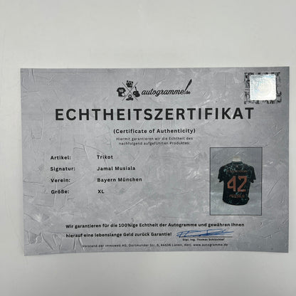 Bayern München Damentrikot Jamal Musiala signiert Autogramm Adidas COA XL