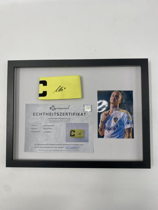Kapitänsbinde Marco Reus signiert im Rahmen LA Galaxy Autogramm COA