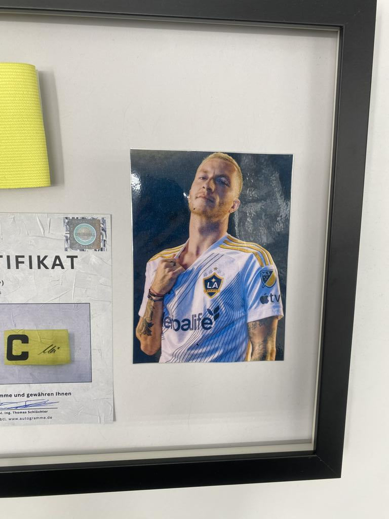 Kapitänsbinde Marco Reus signiert im Rahmen LA Galaxy Autogramm COA