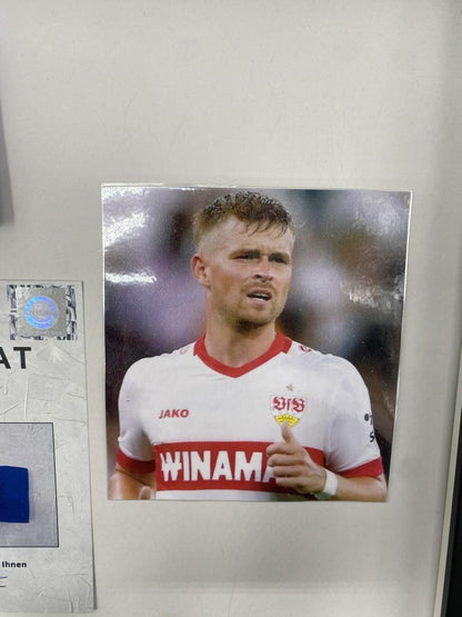 Captain's armband signed by Maximilian Mittelstädt in a VfB Stuttgart autograph COA frame