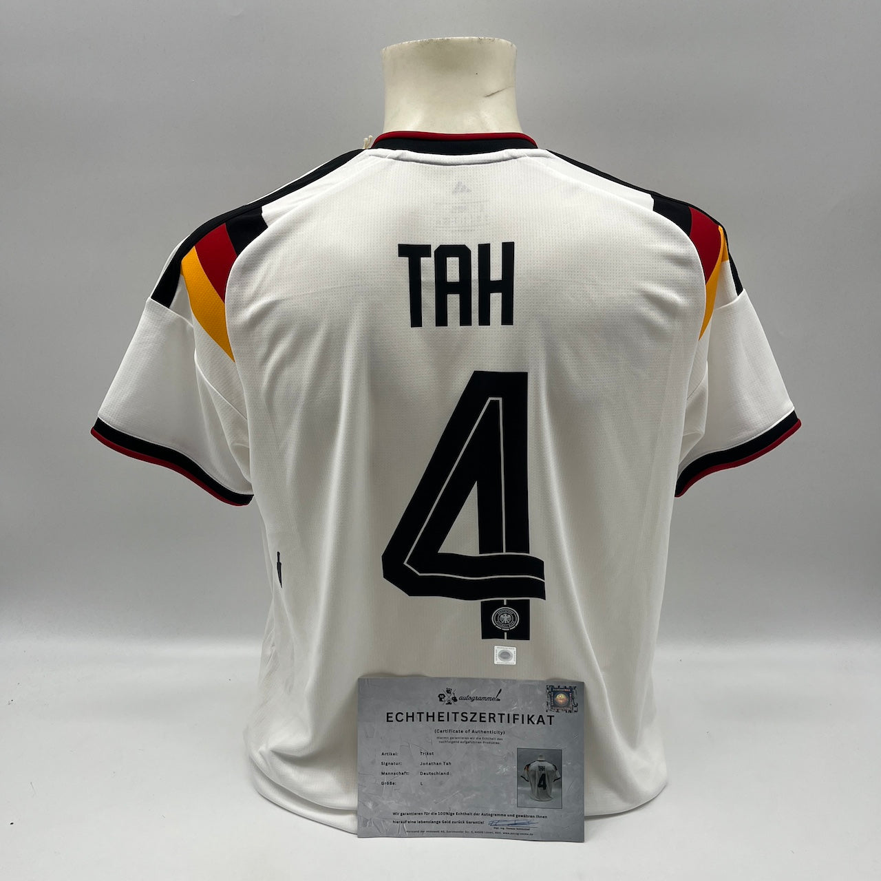 DFB Trikot Jonathan Tah signiert Autogramme Adidas COA neu L