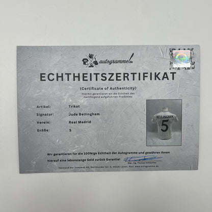 Real Madrid Damentrikot Jude Bellingham signiert Autogramm Adidas COA S