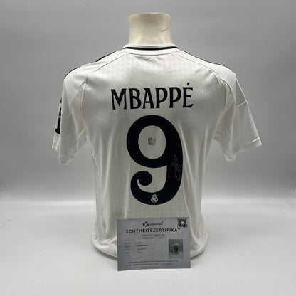 Real Madrid Trikot Kylian Mbappe signiert Autogramm Adidas COA 176