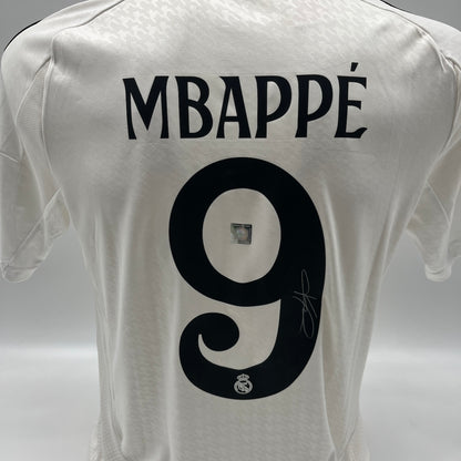 Real Madrid Trikot Kylian Mbappe signiert Autogramm Adidas COA 176