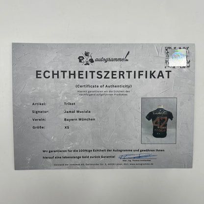 Bayern München Damentrikot Jamal Musiala signiert Autogramm Adidas COA XS