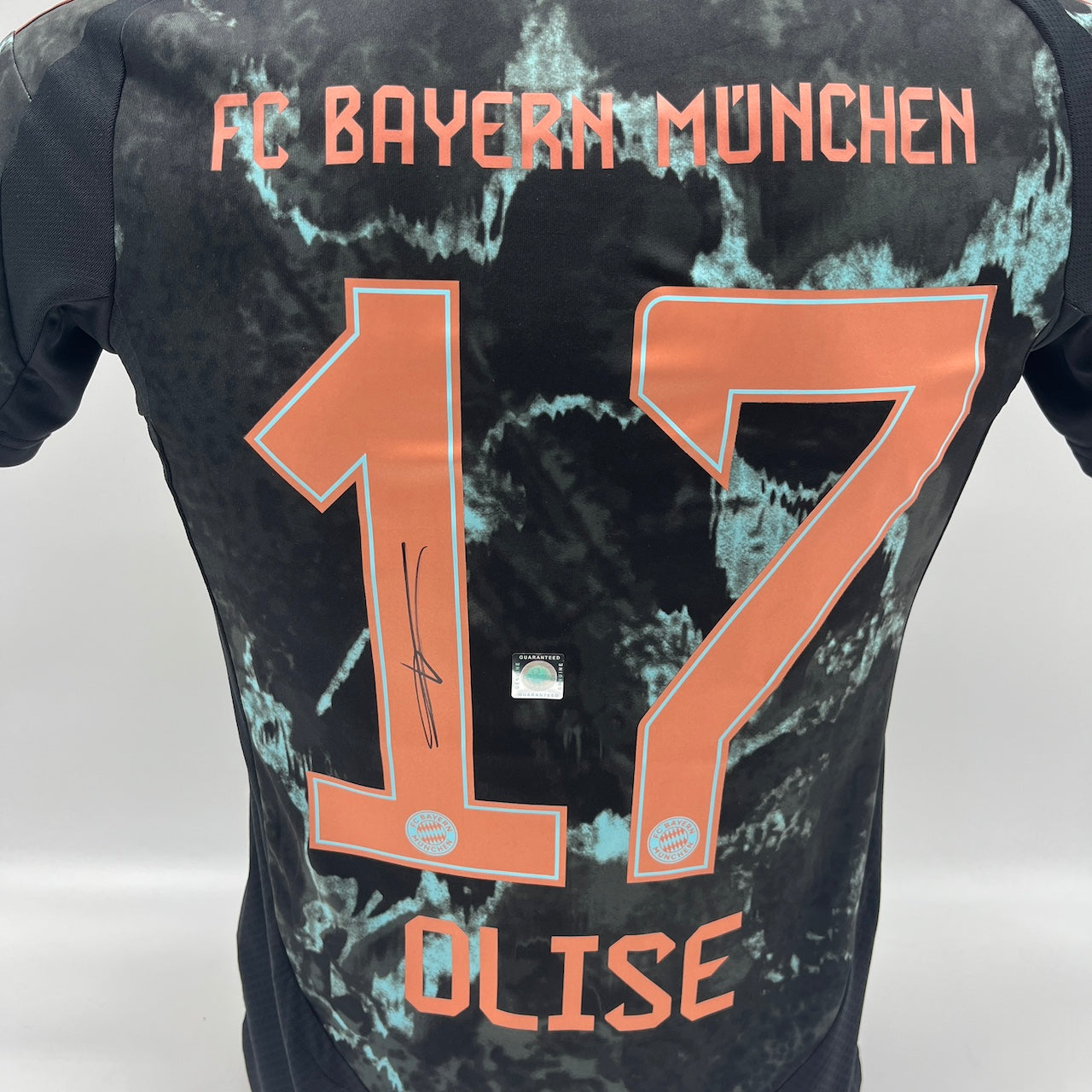 Bayern München Damentrikot Michael Olise signiert Autogramm Adidas COA XS
