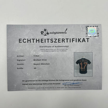 Bayern München Damentrikot Michael Olise signiert Autogramm Adidas COA XS