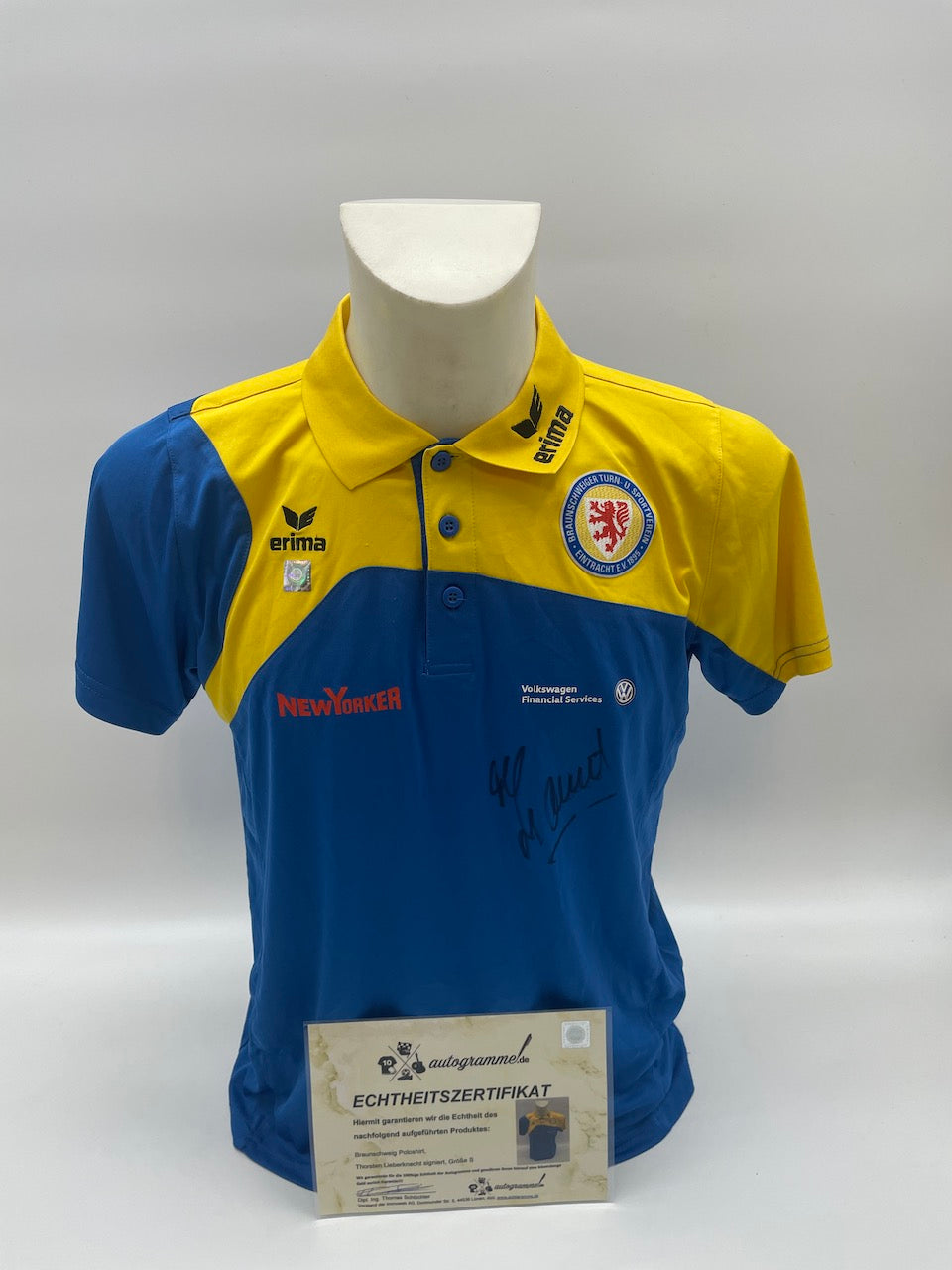 Braunschweig Poloshirt Thorsten Lieberknecht Autogramm Bundesliga Erima S