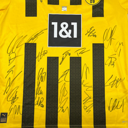 BVB Trikot 2022/2023 Teamsigniert Borussia Dortmund COA Puma Bellingham L