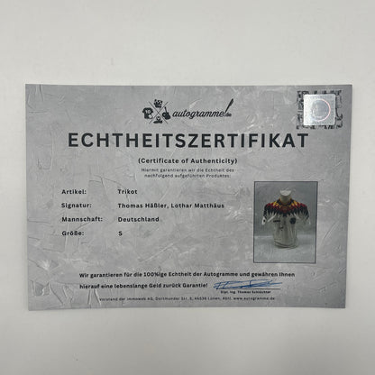 DFB Trikot Lothar Matthäus und Thomas Häßler signiert Adidas COA Deutschland S