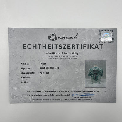 Portugal Trikot WM 2026 Cristiano Ronaldo signiert Autogramm COA weiß L