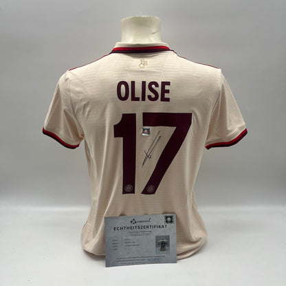 Bayern München Damentrikot Michael Olise signiert Autogramm Adidas COA neu L