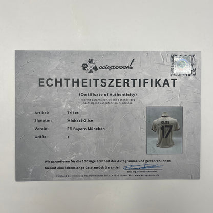 Bayern München Damentrikot Michael Olise signiert Autogramm Adidas COA neu L
