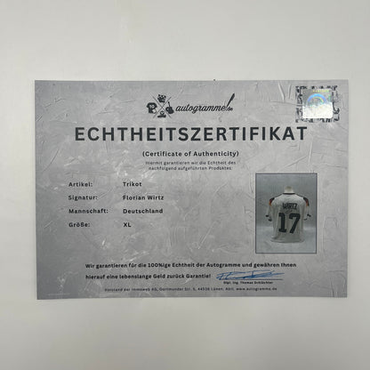 DFB Trikot WM 2026 Florian Wirtz signiert Autogramme Adidas COA XL