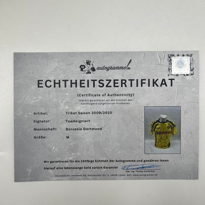 BVB Trikot 2009/2010 Teamsigniert Borussia Dortmund Kappa M