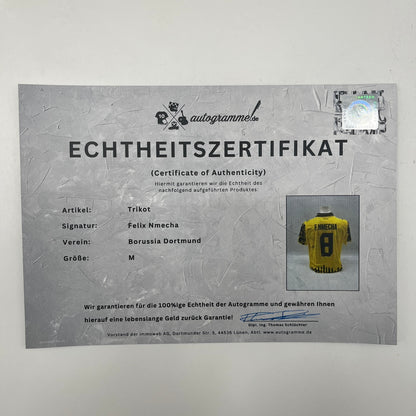 Borussia Dortmund Club WM Trikot Felix Nmecha signiert BVB Puma M