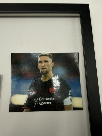 Captain's armband signed by Robert Andrich in a frame, Bayer 04 Leverkusen autograph