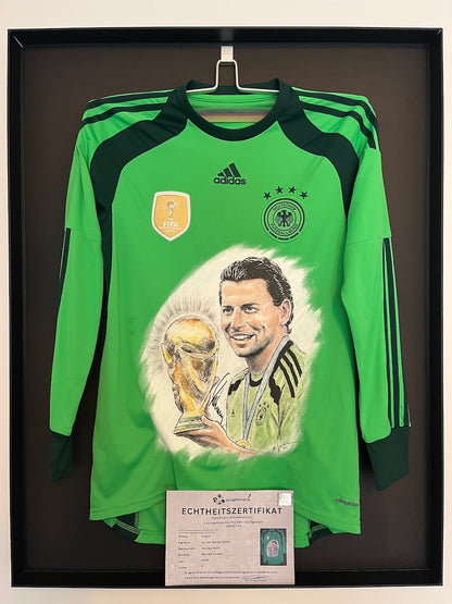 DFB Torwarttrikot Portrait Roman Weidenfeller handgemalt und signiert Adidas S