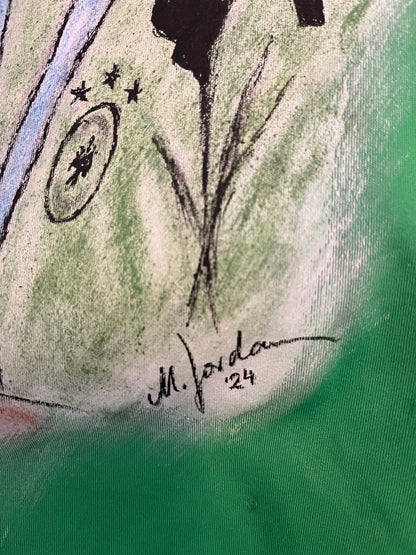 DFB Torwarttrikot Portrait Roman Weidenfeller handgemalt und signiert Adidas S