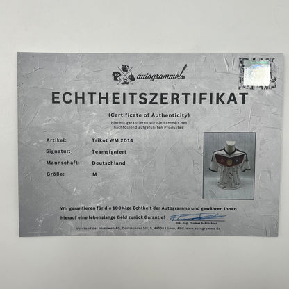 Deutschland Trikot WM 2014 Teamsigniert Autogramm DFB Weltmeister Adidas M