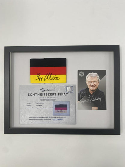 Captain's armband signed by Sepp Maier as part of the DFB/Bayern Munich Football COA
