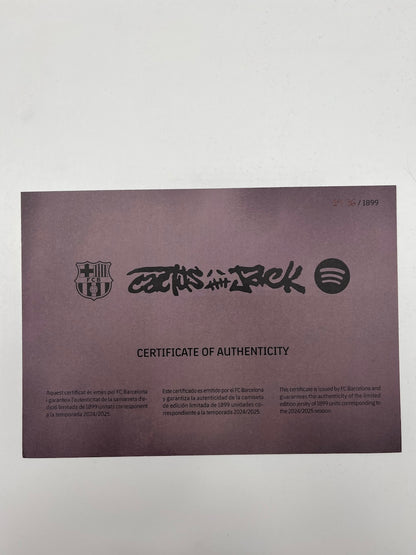 Limited Barcelona x Cactus Jack jersey 1436/1899 Travis Scott M