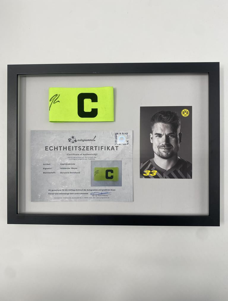 Captain's armband signed by Alexander Meyer as part of the Borussia Dortmund COA football campaign