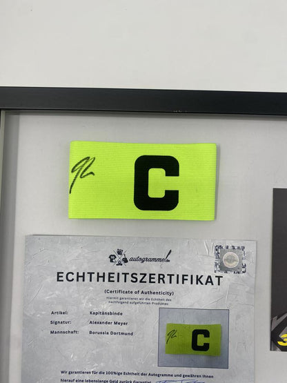Captain's armband signed by Alexander Meyer as part of the Borussia Dortmund COA football campaign